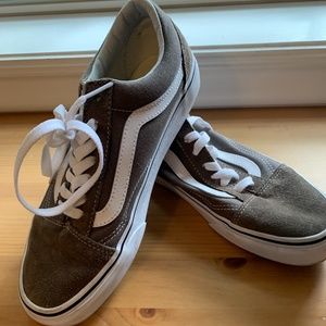 Old Skool Vans Pewter/True White